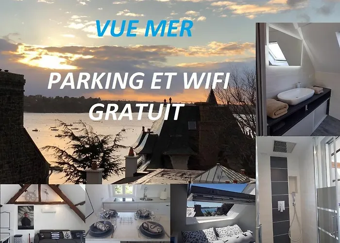SAINT MALO VUE MER CUISINE ENTIEREMENT EQUIPEE 4 PERSONNES Wifi et Parking GRATUIT